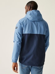 Regatta Blue Mens Tayan Over The Head Waterproof Jacket - Image 2 of 9