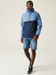 Regatta Blue Mens Tayan Over The Head Waterproof Jacket - Image 3 of 9
