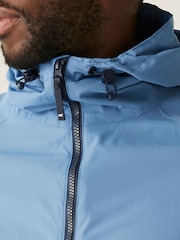 Regatta Blue Mens Tayan Over The Head Waterproof Jacket - Image 6 of 9