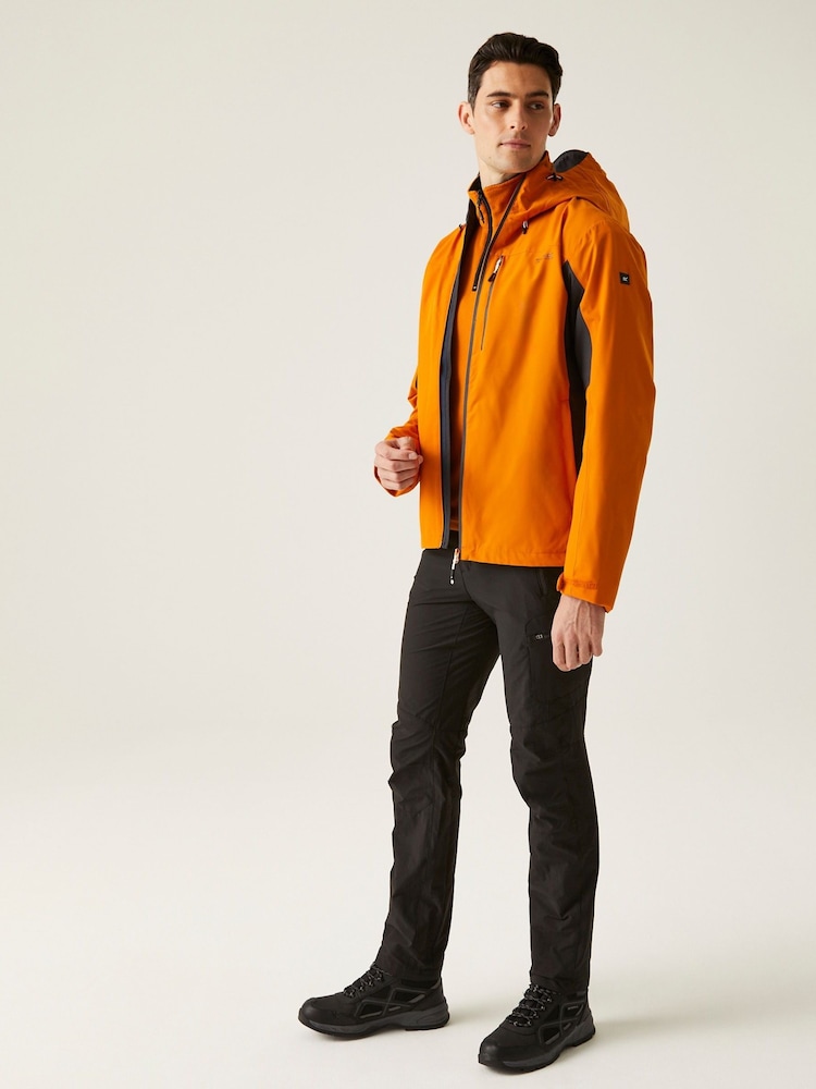 Regatta Orange Mens Birchdale II Waterproof Jacket - Image 3 of 9