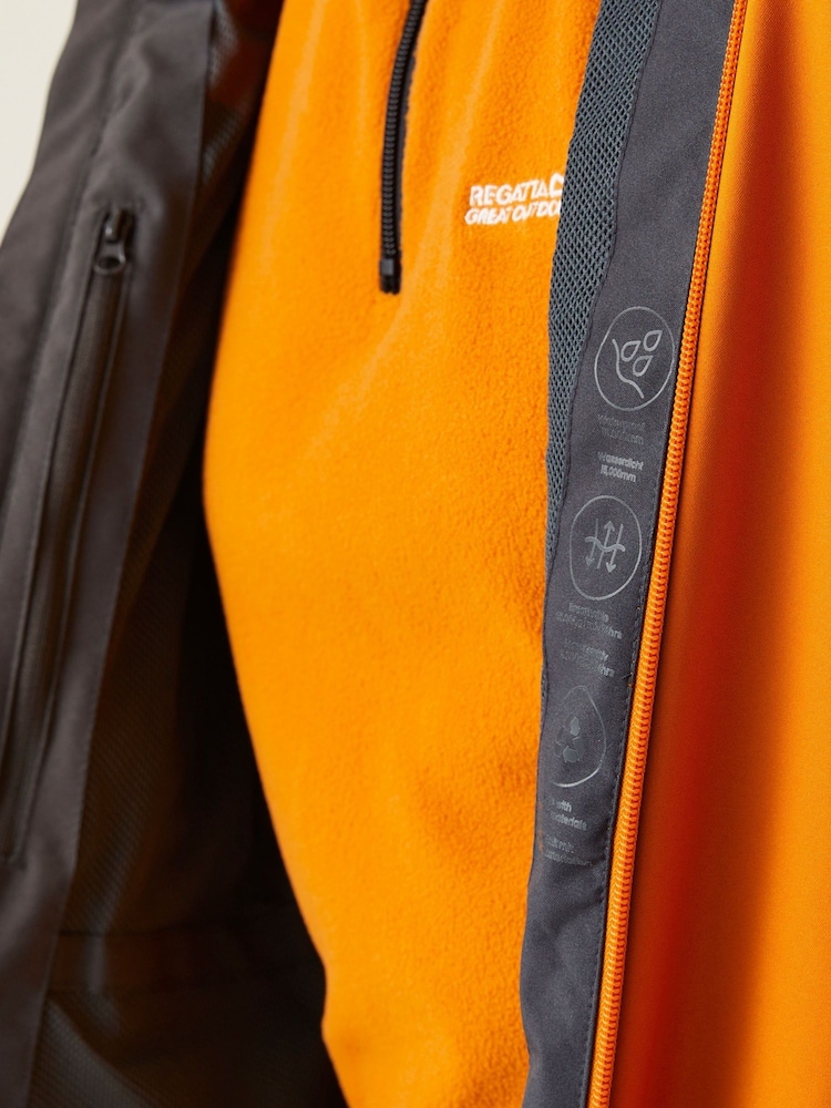 Regatta Orange Mens Birchdale II Waterproof Jacket - Image 4 of 9