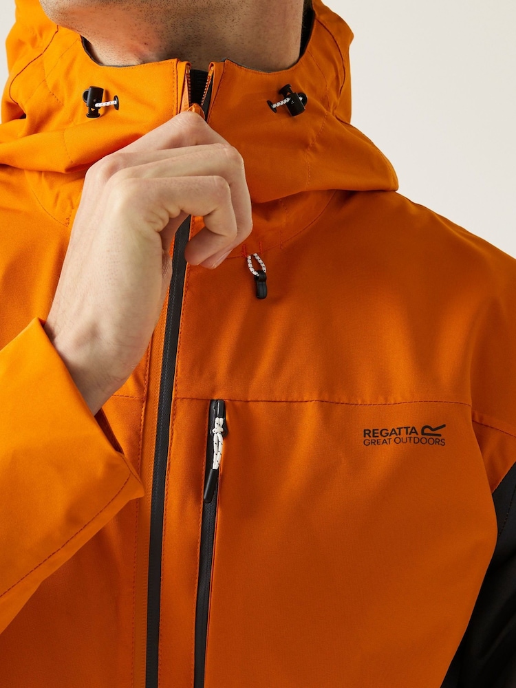 Regatta Orange Mens Birchdale II Waterproof Jacket - Image 6 of 9