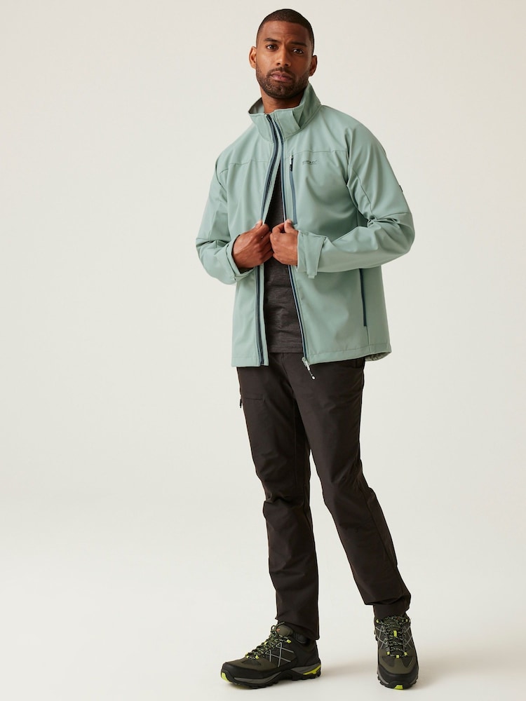 Regatta Green Mens Arana Softshell Jacket - Image 3 of 7