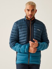 Regatta Blue Mens Leedre Hybrid Padded Jacket - Image 1 of 6