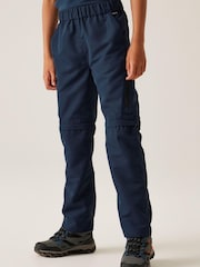 Regatta Blue Kids Sorcer Zip Off Trousers III - Image 1 of 11