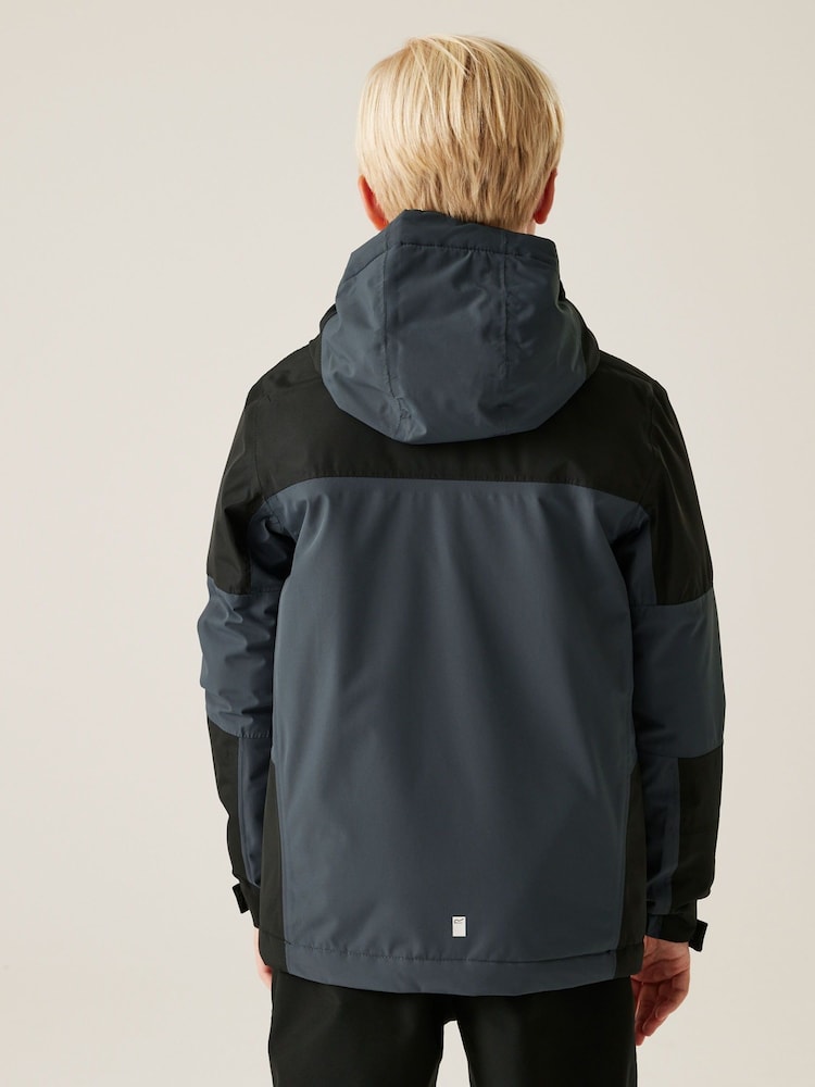 Regatta Grey Kids Beamz IV Waterproof Jacket - Image 2 of 6