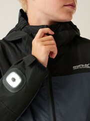 Regatta Grey Kids Beamz IV Waterproof Jacket - Image 4 of 6