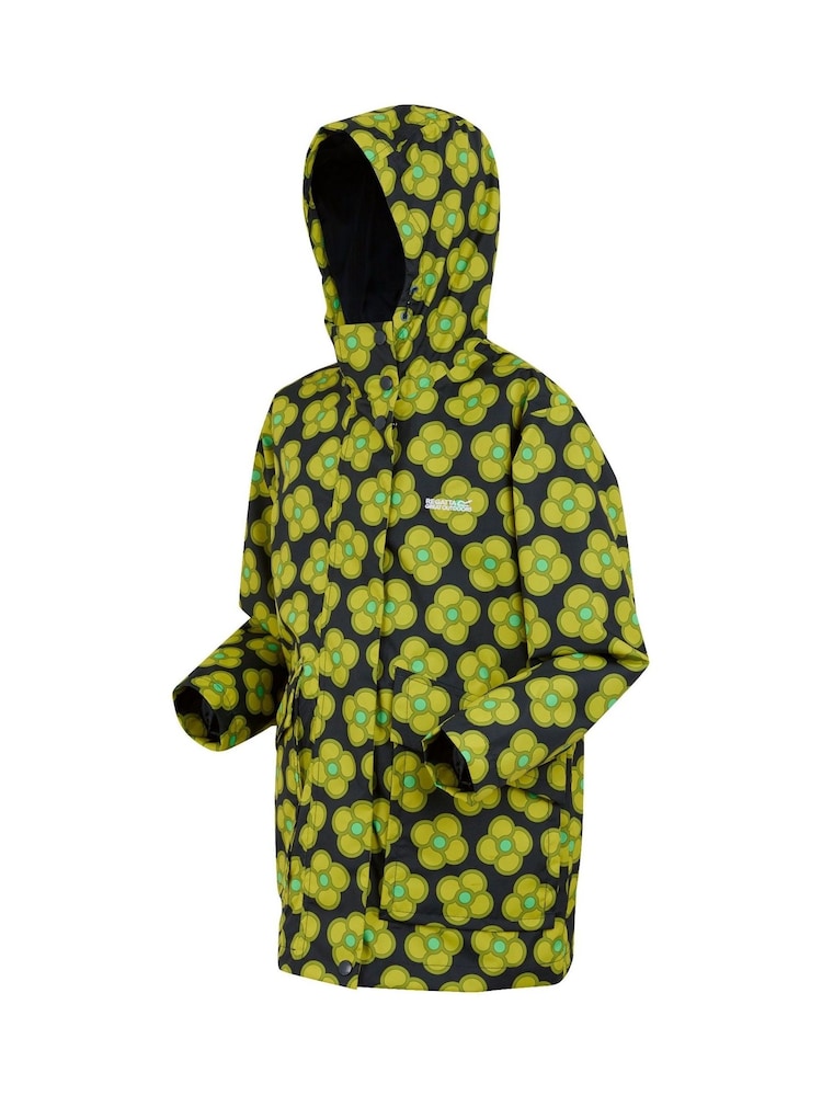 Regatta Blue Girls Orla Kiely Swing Waterproof Jacket - Image 7 of 7