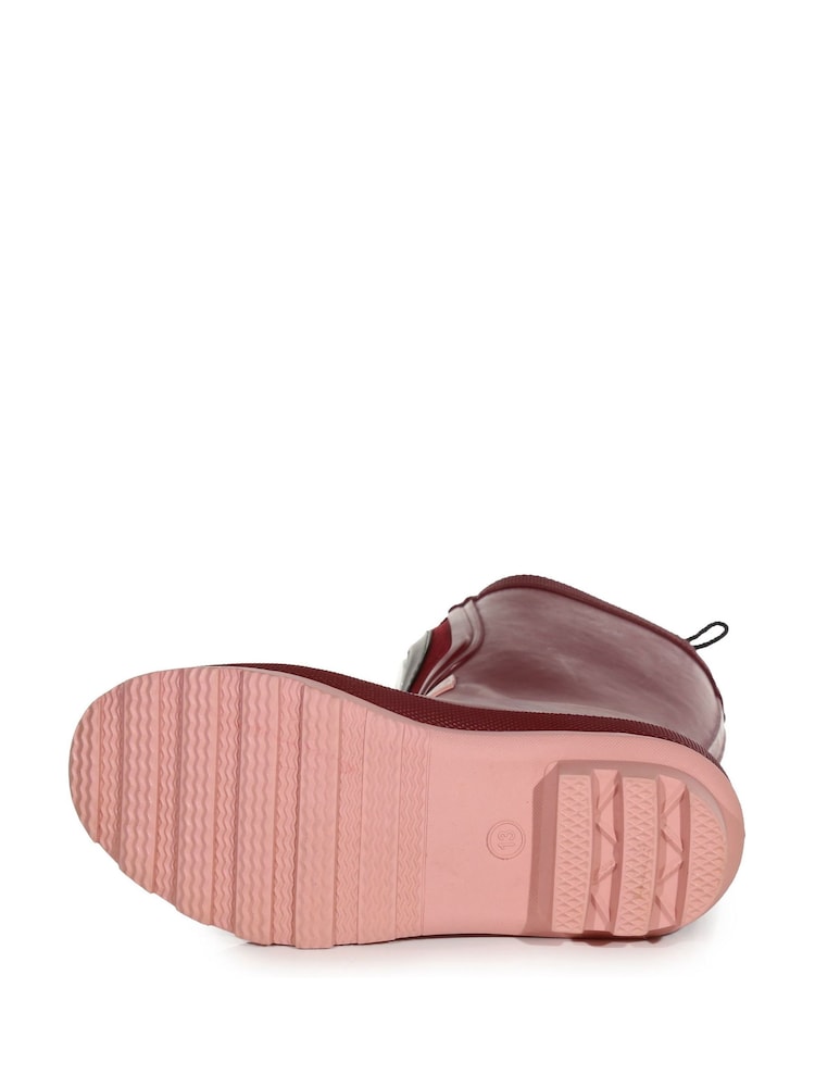 Regatta Pink Junior Kids Fairweather Shine Brite  Wellies - Image 5 of 6