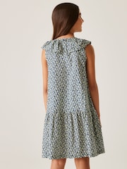 Regatta Blue Girls 100% Cotton Orla Kiely Playsuit - Image 4 of 7