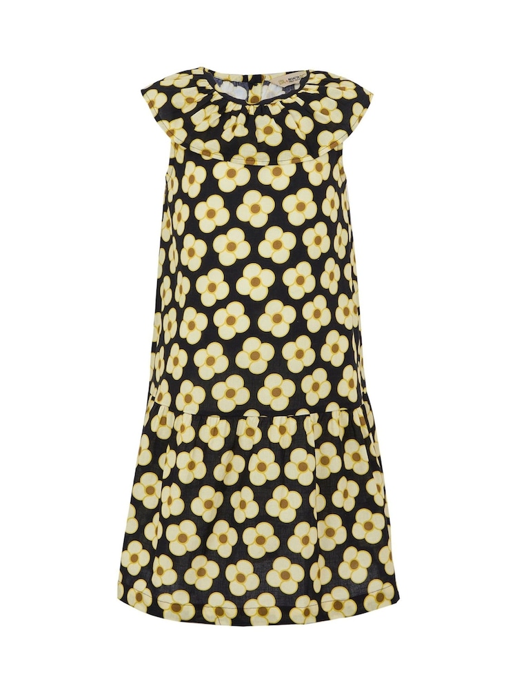 Regatta Black Yellow Girls 100% Cotton Orla Kiely Playsuit - Image 5 of 7