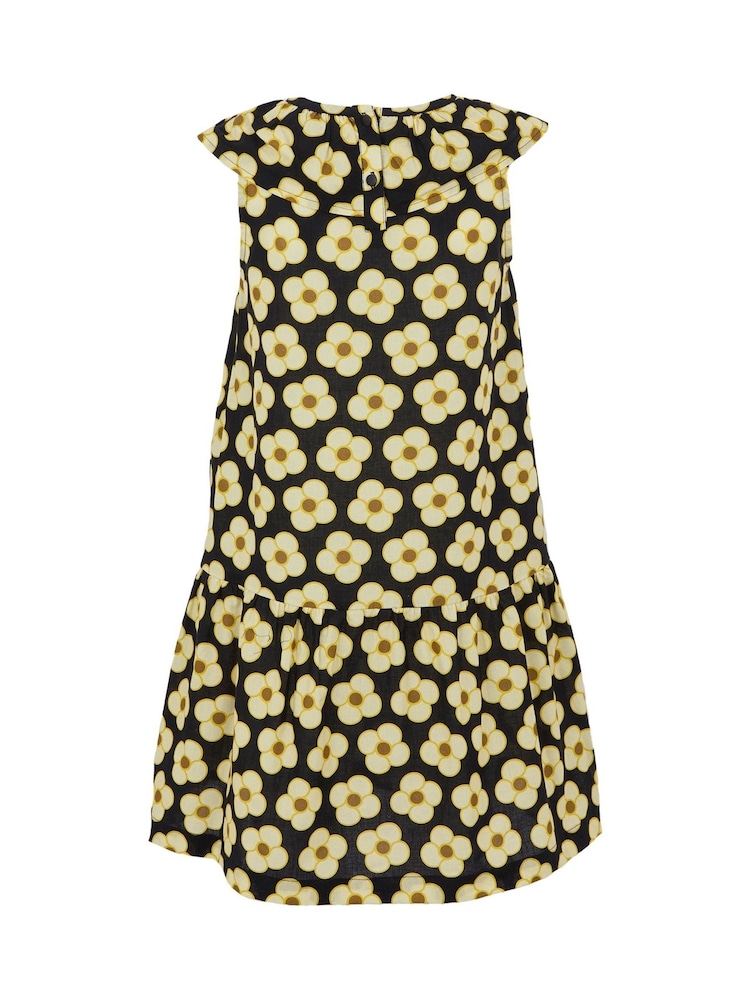Regatta Black Yellow Girls 100% Cotton Orla Kiely Playsuit - Image 7 of 7