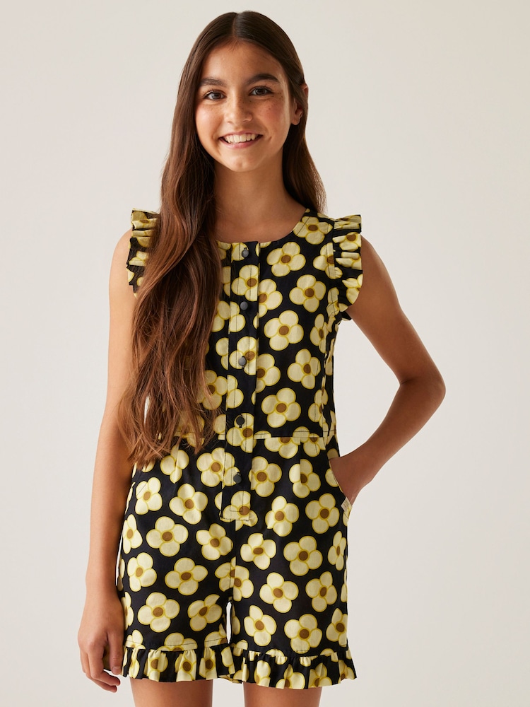 Regatta Black Orla Kiely Playsuit - Image 1 of 7 Regatta Black Orla Kiely Playsuit - Image 1 of 7