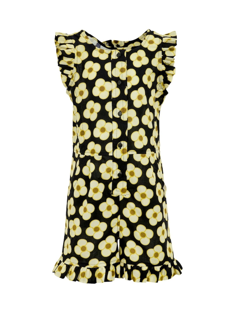 Regatta Black Girls 100% Cotton Orla Kiely Playsuit - Image 5 of 7