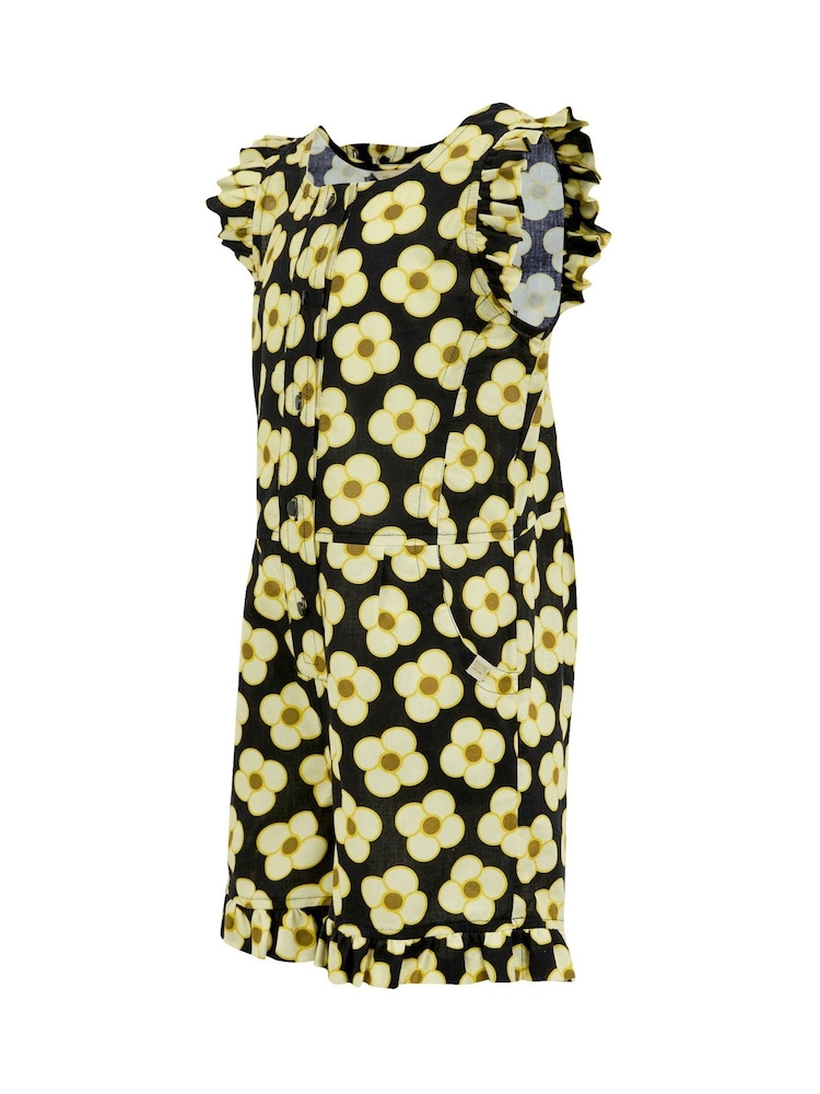 Regatta Black Girls 100% Cotton Orla Kiely Playsuit - Image 6 of 7