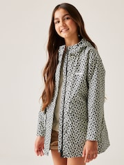 Regatta Black Girls Orla Kiely Swing Waterproof Jacket - Image 1 of 7