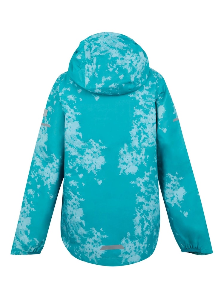 Regatta Sky Blue Kids Lever II Waterproof Packaway Jacket - Image 2 of 3