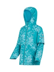 Regatta Sky Blue Kids Lever II Waterproof Packaway Jacket - Image 3 of 3