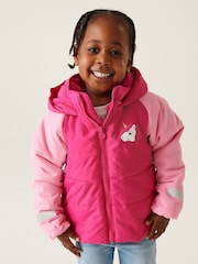 Regatta Pink Kids Animal Baffle Jacket - Image 1 of 7