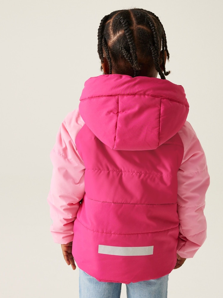 Regatta Pink Kids Animal Baffle Jacket - Image 2 of 7