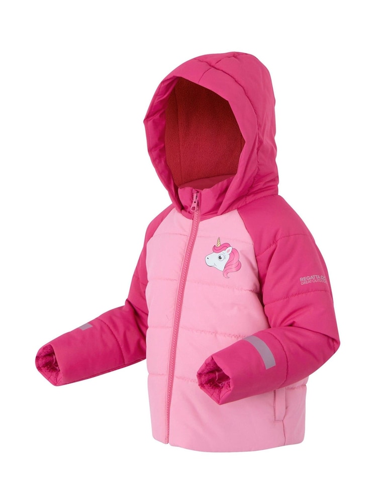 Regatta Pink Kids Animal Baffle Jacket - Image 7 of 7
