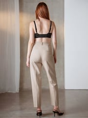Seraphine Maternity Tapered Nude Trousers - Image 2 of 4