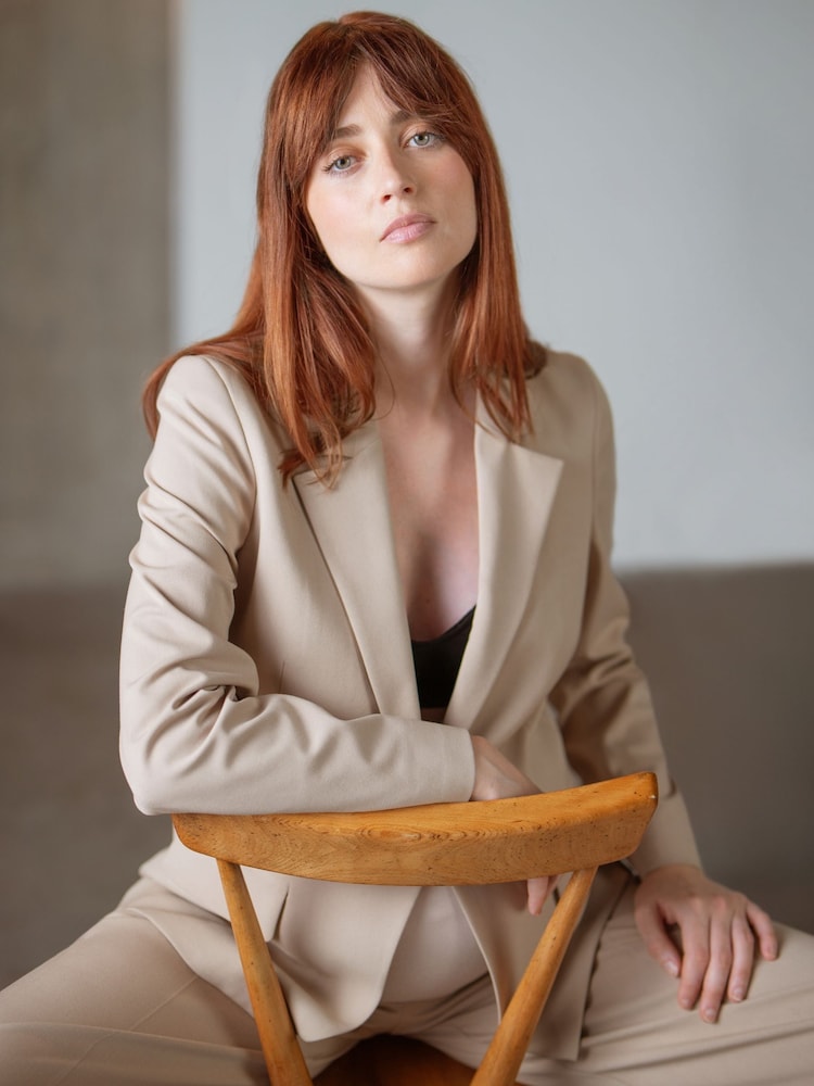 Seraphine Maternity Natural Blazer - Image 1 of 4