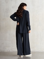 Seraphine Maternity Blue Pinstripe Shirt - Image 2 of 5