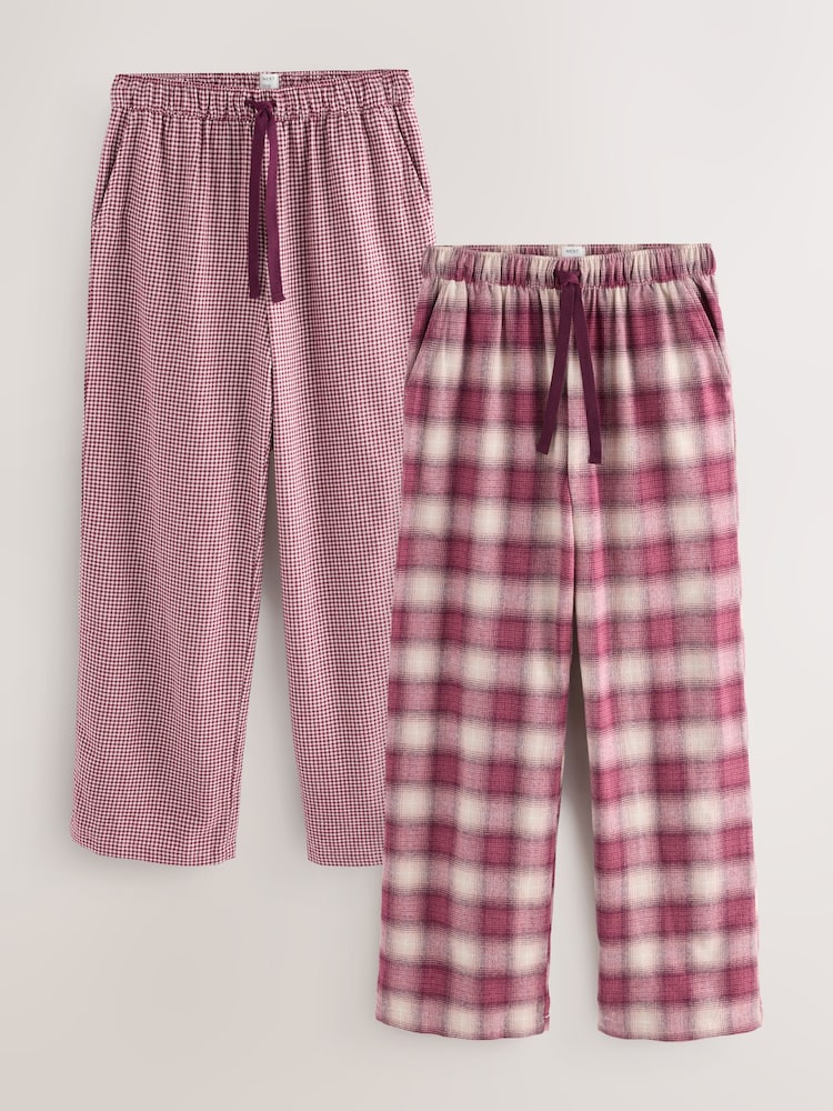 Red Check Cosy Pyjama Bottoms 2 Pack - Image 1 of 5 Red Check Cosy Pyjama Bottoms 2 Pack - Image 1 of 5