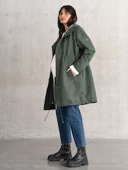 Seraphine Maternity Green Lightweight Parka - Image 2 of 8