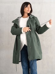 Seraphine Maternity Green Lightweight Parka - Image 3 of 8
