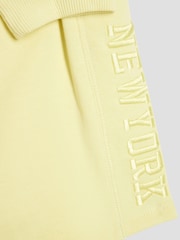 River Island Yellow Girls 100% Cotton Zip Hoodie and Shorts Set - Image 5 of 5