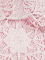 River Island Pink Girls Lace Top and Shorts Set - Image 5 of 5