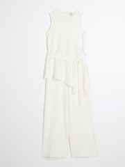River Island White Girls Textured Tunic Top Set - Image 3 of 5