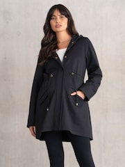 Seraphine Maternity Drawstring Waist Black Hoodie - Image 5 of 5