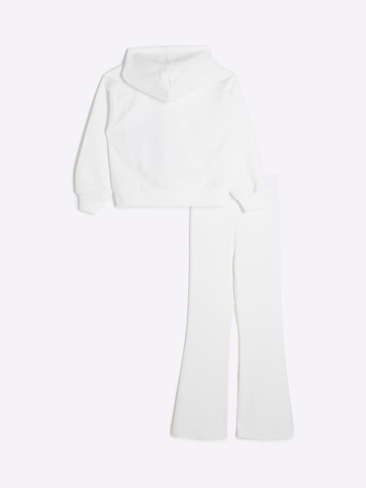 River Island Cream Girls Butterfly Hoodie Set - Image 2 of 5