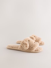 Brown Cockapoo Faux Fur Slider Slippers - Image 5 of 8