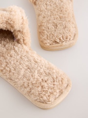 Brown Cockapoo Faux Fur Slider Slippers - Image 8 of 8