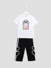 River Island White Girls Perfume Tracksuit Set - Image 4 of 4