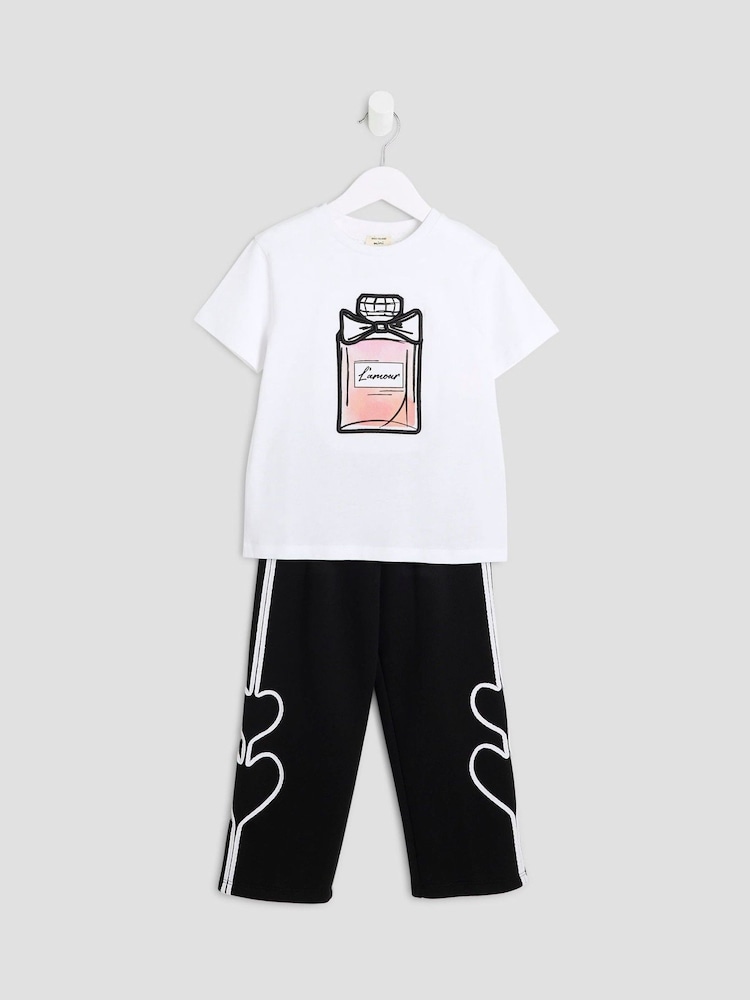 River Island White Girls Perfume Tracksuit Set - Image 4 of 4