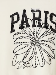 River Island Cream Girls Paris Flower Sweater Set - Image 5 of 5