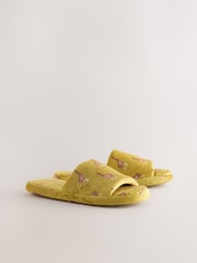 Ochre Giraffe Plush Slider Slippers - Image 2 of 5