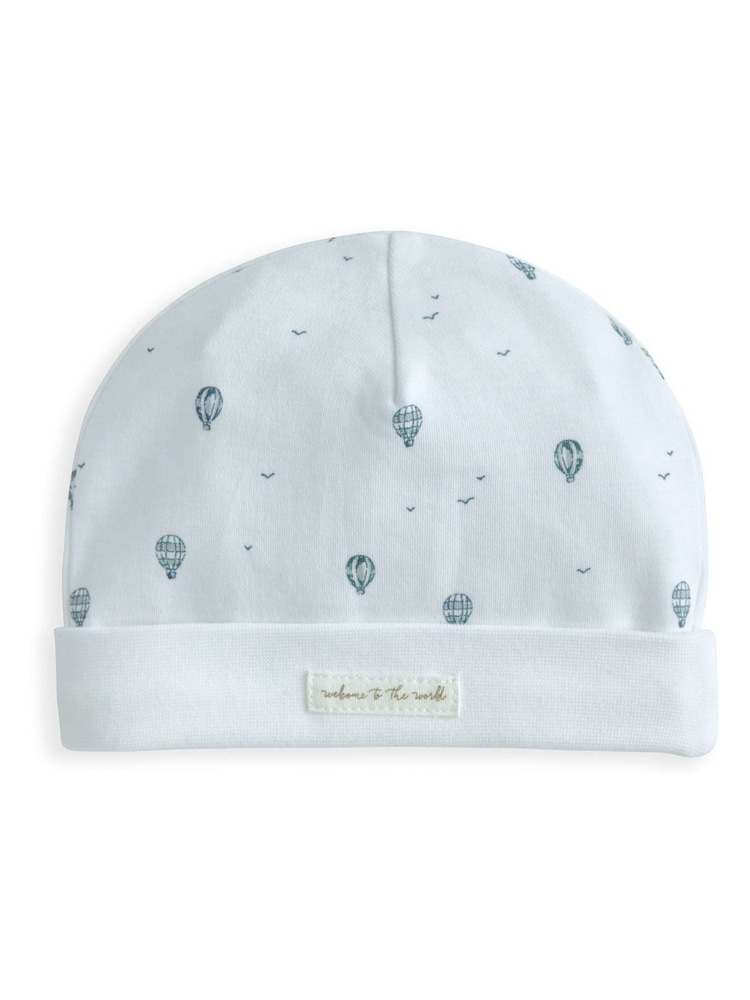 Mamas & Papas Blue Hot Air Balloon Bodysuit Leggings And Hat Set - Image 5 of 5 Mamas & Papas Blue Hot Air Balloon Bodysuit Leggings And Hat Set - Image 5 of 5