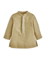 Mamas & Papas Eid 100% Cotton Brown Tunic And Trousers Set - Image 4 of 5