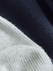 Grey/Navy Blue Knitted Crew Neck Jumpers 2 Pack (3-16yrs) - Image 5 of 6