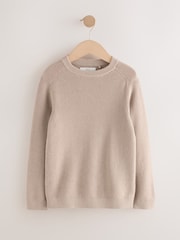 Neutral Without Stag Cotton Crew Neck Knitted Jumper (3-16yrs) - Image 1 of 4
