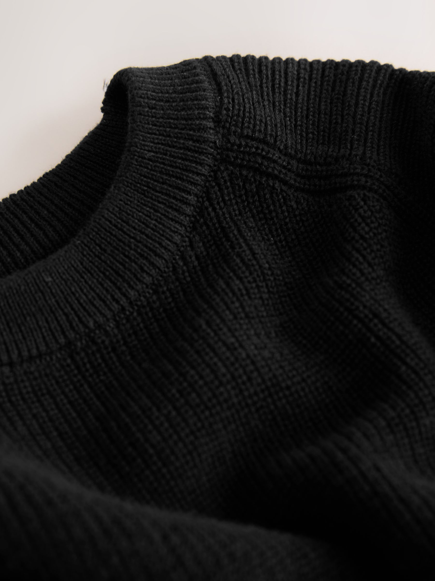 Buy Black Without Stag Cotton Crew Neck Knitted Jumper (3-16yrs
