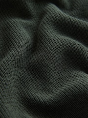 Dark Green Without Stag Cotton Crew Neck Knitted Jumper (3-16yrs) - Image 3 of 4