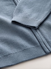Blue Zip Through Knitted Cardigan (3-16yrs) - Image 4 of 4