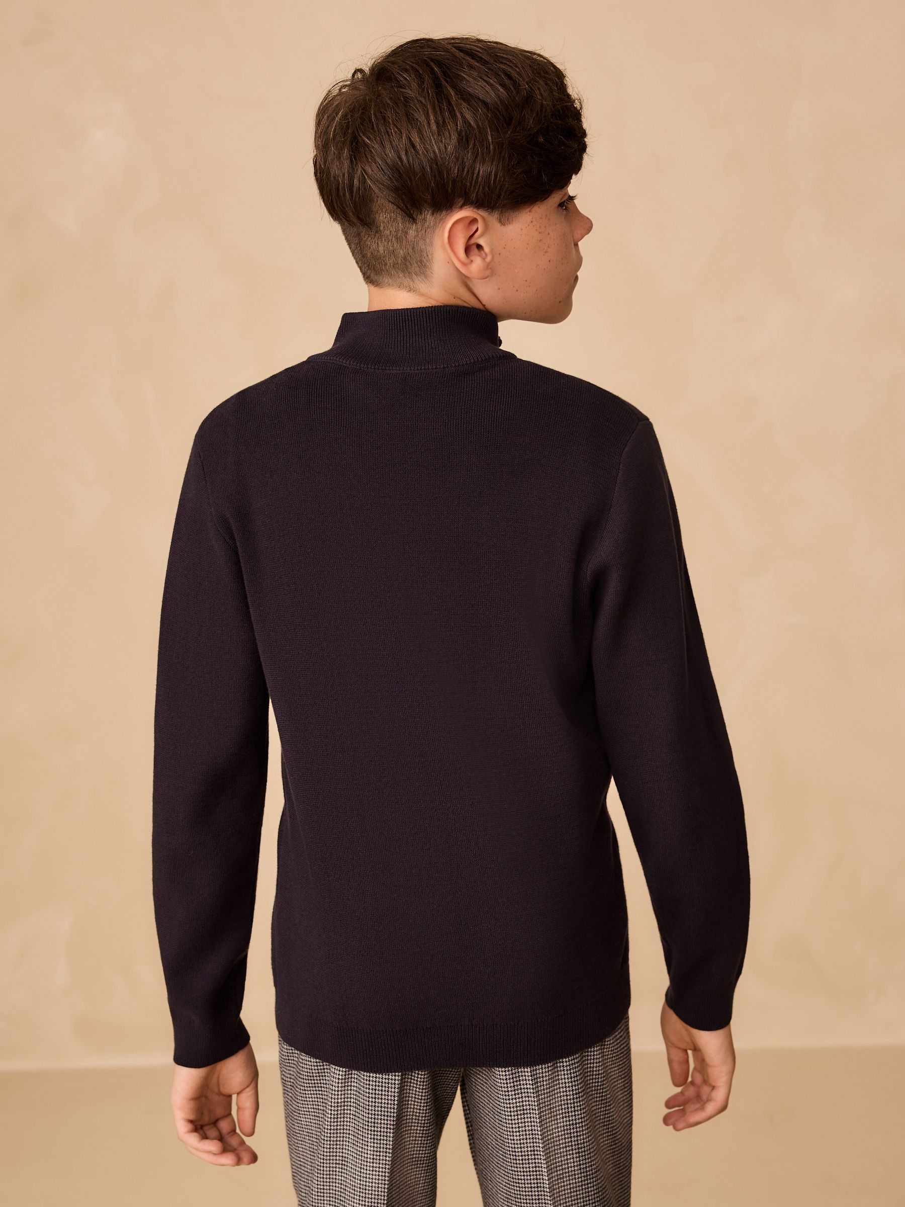 Buy Navy Blue Quarter Zip Jumper (3-16yrs) from Next South Africa